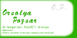 orsolya pozsar business card